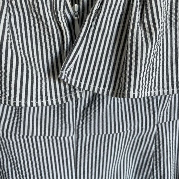 Banana Republic Striped Seersucker Off The Shoulder Dress Sz4 NWT Summer Cruise - Picture 7 of 7